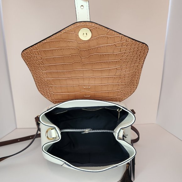 House of Harlow 1960 Purse Backpack Italian Leather Crystal Stud - Brown -NWT - Picture 9 of 12